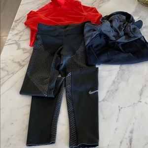 Nike tights, tops